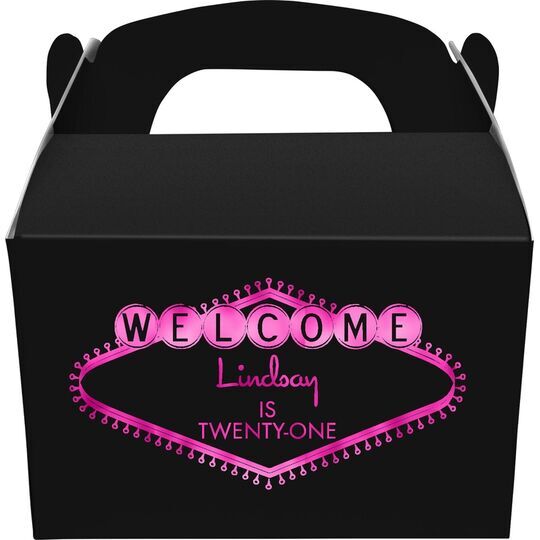Welcome Marquee Gable Favor Boxes